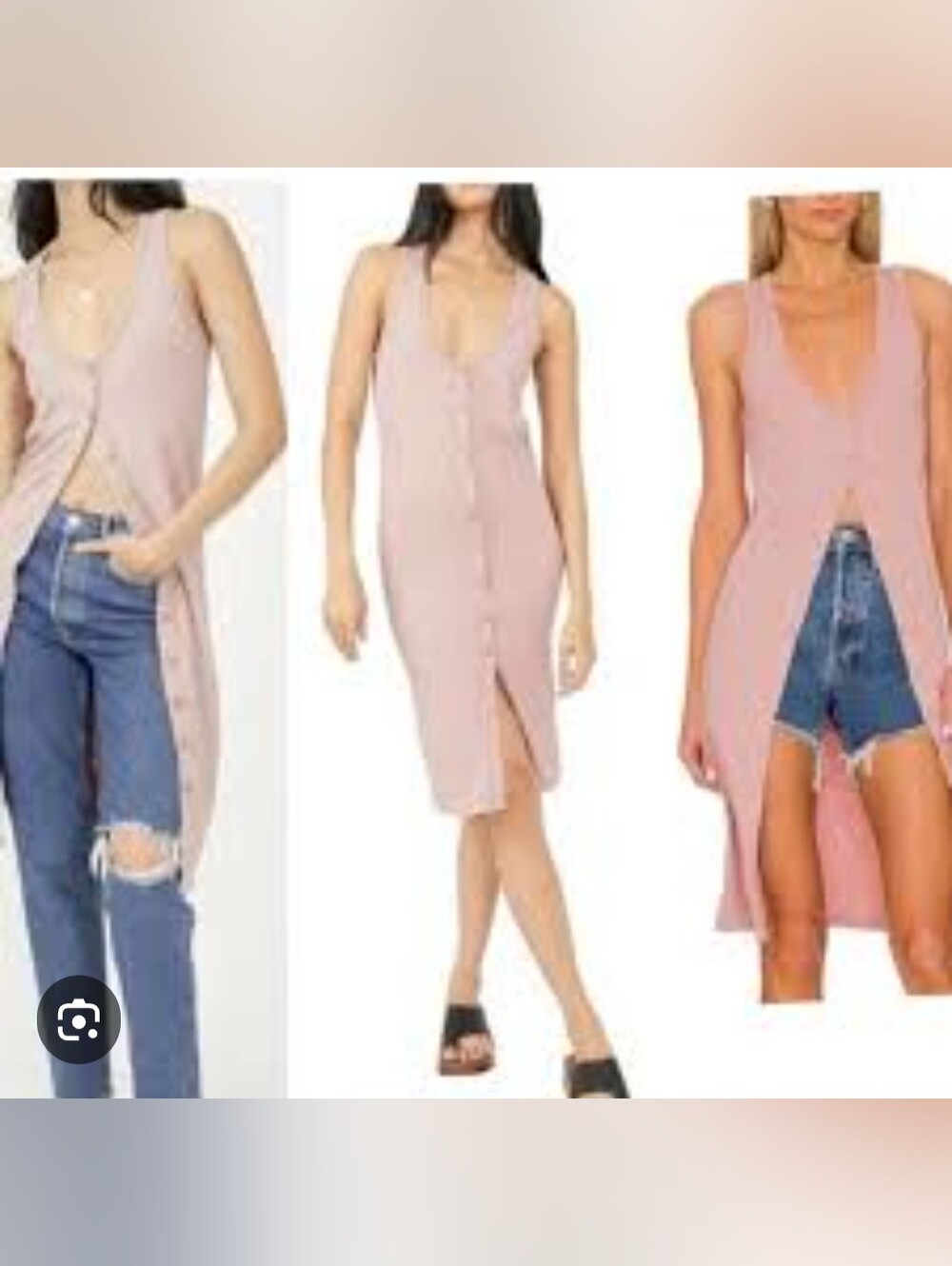 Free People We The Free Gia Dress Or Maxi Tank Button-Front Midi Dress